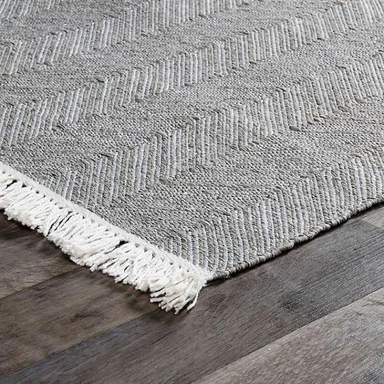 Kirklands Home Dark Herringbone Pattern Area Rug, 2x3 Gray Hot