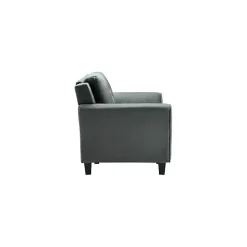 Kirklands Home Dark Kelly Microfiber Rolled Armchair Gray Clearance