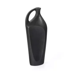 Vases>Kirklands Home Dark Metal Jug Vase, 14 in. Gray
