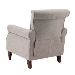 Kirklands Home Dark Miriam Nailhead Trim Armchair Gray New