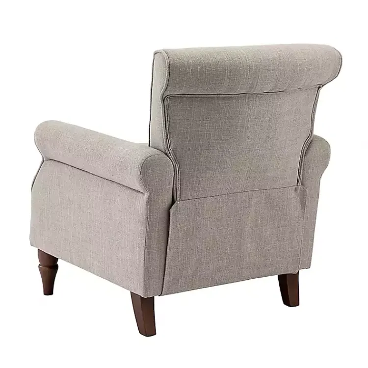 Kirklands Home Dark Miriam Nailhead Trim Armchair Gray New