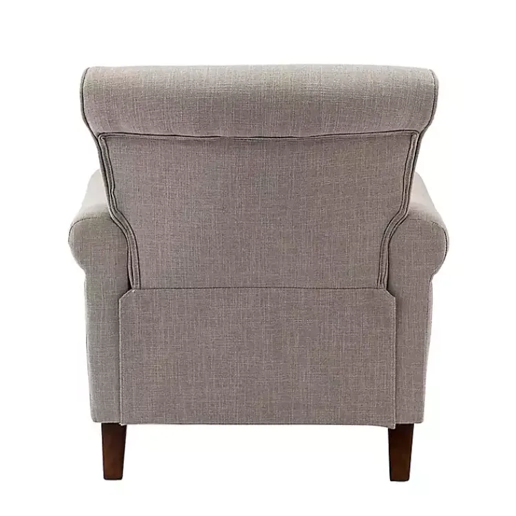Kirklands Home Dark Miriam Nailhead Trim Armchair Gray New