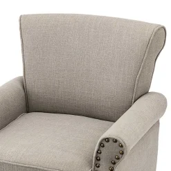 Kirklands Home Dark Miriam Nailhead Trim Armchair Gray New