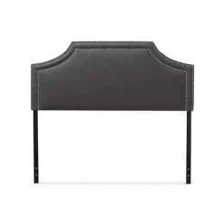 Kirklands Home Dark Scalloped Corner Queen Headboard Gray Best