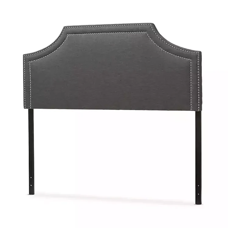Kirklands Home Dark Scalloped Corner Queen Headboard Gray Best