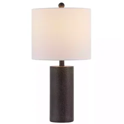 Kirklands Home Dark Gray Textured Nori Table Lamp White Clearance