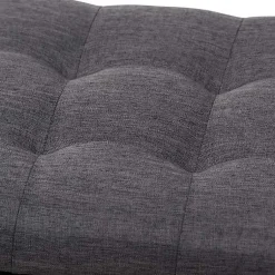 Kirklands Home Dark Tufted Contemporary Storage Bench Gray Outlet