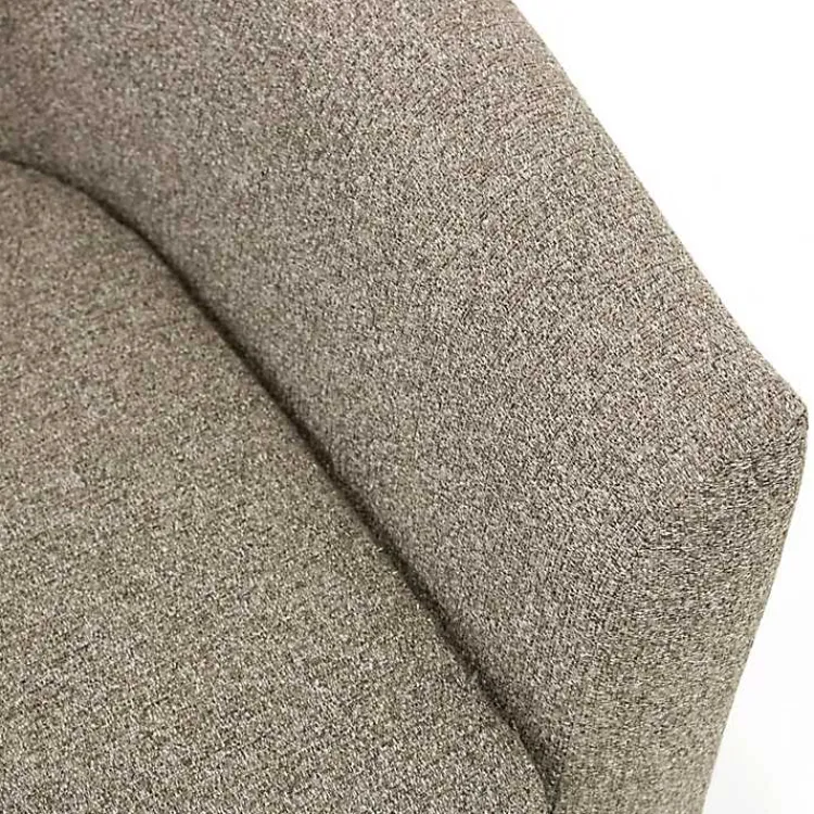 Kirklands Home Dark Tufted Swivel Barrel Accent Chair Gray Sale