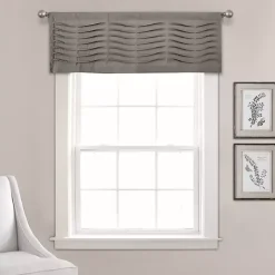 Kirklands Home Dark Wave Pattern Valance Gray Online