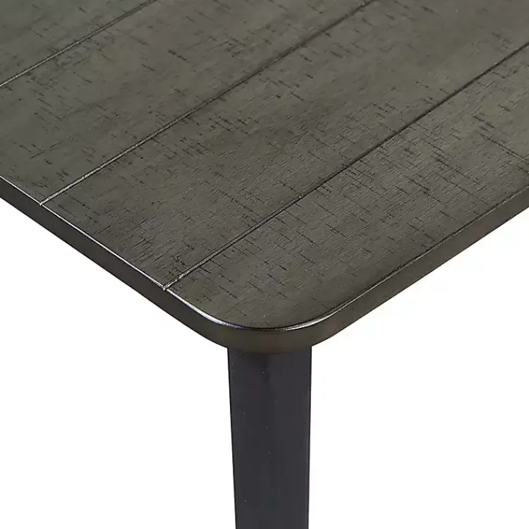 Kirklands Home Dark Wood and Metal Dining Table Gray New