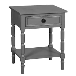 Kirklands Home Dark Wood Barrett Accent Table Gray Outlet