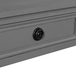Kirklands Home Dark Wood 2-Drawer Barrett Console Table Gray New