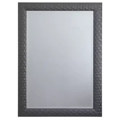 Kirklands Home Dark Gray Wood Framed Beveled Edge Wall Mirror Hot