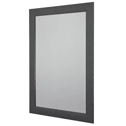 Kirklands Home Dark Gray Wood Framed Beveled Edge Wall Mirror Hot