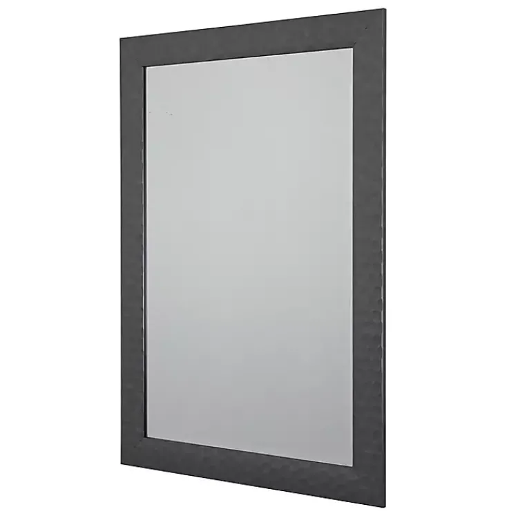 Kirklands Home Dark Gray Wood Framed Beveled Edge Wall Mirror Hot