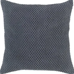 Pillows>Kirklands Home Dark Woven Nubby Pillow Gray