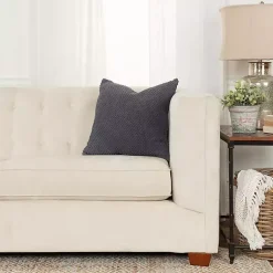 Pillows>Kirklands Home Dark Woven Nubby Pillow Gray