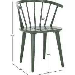 Kirklands Home Dark Blanchard Dining Chairs, Set of 2 Green Hot