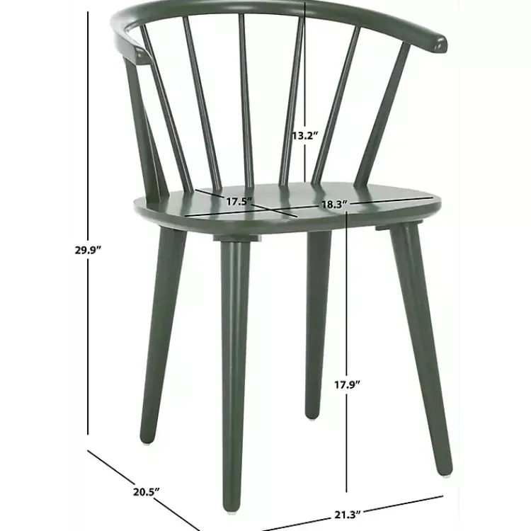 Kirklands Home Dark Blanchard Dining Chairs, Set of 2 Green Hot