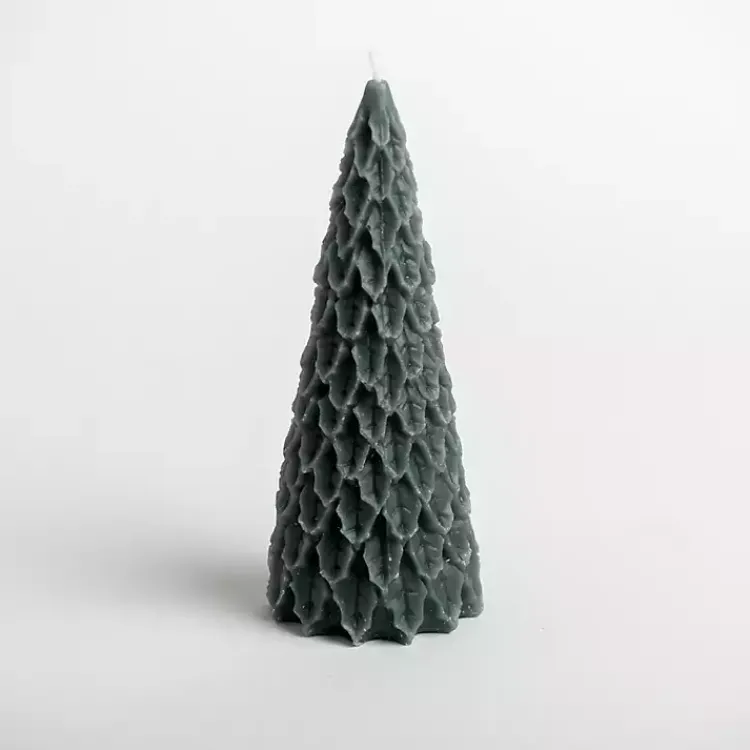 Christmas Fragrance>Kirklands Home Dark Christmas Tree Pillar Candle, 7 in. Green