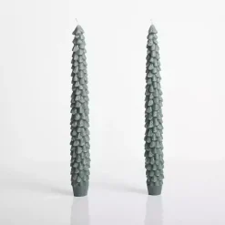 Candles>Kirklands Home Dark Christmas Tree Taper Candles, Set of 2 Green