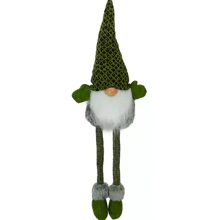 Christmas Decorations>Kirklands Home Dark Gnome Shelf Sitter Green