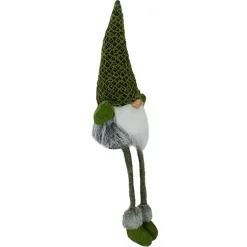 Christmas Decorations>Kirklands Home Dark Gnome Shelf Sitter Green