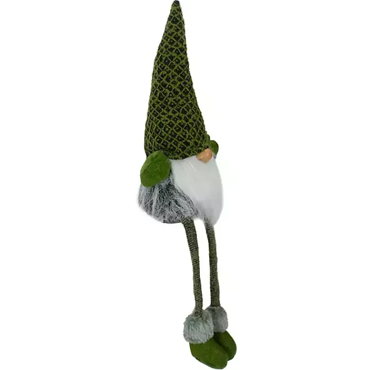 Christmas Decorations>Kirklands Home Dark Gnome Shelf Sitter Green