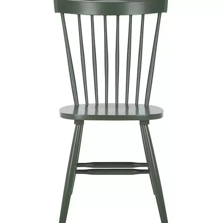 Kirklands Home Dark Parker Spindle Dining Chairs, Set of 2 Green New