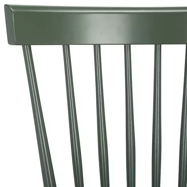 Kirklands Home Dark Parker Spindle Dining Chairs, Set of 2 Green New