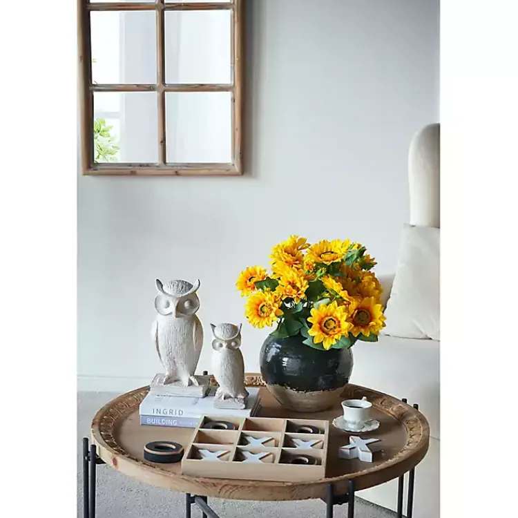 Vases>Kirklands Home Dark Two-Tone Round Vase Green