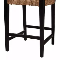 Kirklands Home Dark Mahogany Lattice Counter Stool Brown New