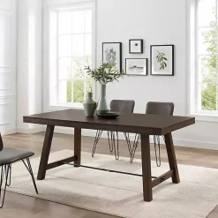 Kirklands Home Dark Oak Wood Rustic Dining Table Hot