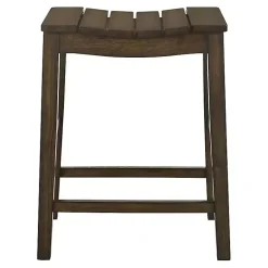 Kirklands Home Dark Oak Wood Whitcombe Counter Stools, Set of 2 Brown Best