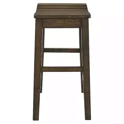 Kirklands Home Dark Oak Wood Whitcombe Counter Stools, Set of 2 Brown Best
