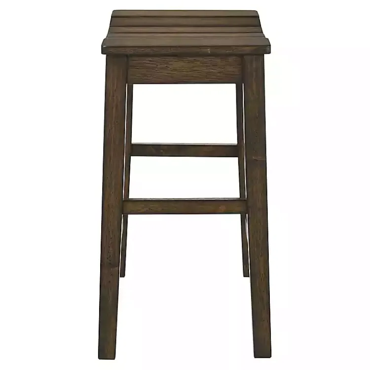 Kirklands Home Dark Oak Wood Whitcombe Counter Stools, Set of 2 Brown Best