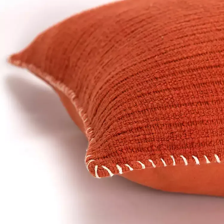 Pillows>Kirklands Home Dark Subtle Striped Oversized Pillow Orange