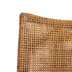 Kirklands Home Dark Rattan and Mahogany Gianni Accent Chair Brown