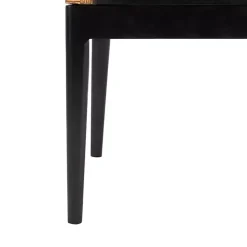 Kirklands Home Dark Rattan and Mahogany Gianni Accent Chair Brown