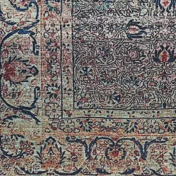 Kirklands Home Dark Vintage Floral Washable Area Rug, 7x9 Gray Sale