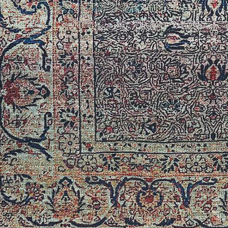 Kirklands Home Dark Vintage Floral Washable Area Rug, 7x9 Gray Sale