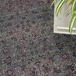 Kirklands Home Dark Vintage Floral Washable Area Rug, 7x9 Gray Sale