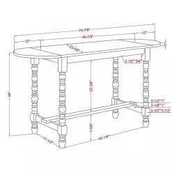 Kirklands Home Dark Walnut & White Wood Ema Counter Height Table Brown Clearance