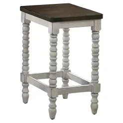 Kirklands Home Dark Walnut & White Wood Ema 2-pc. Counter Stools Brown Sale