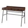 Kirklands Home Dark Walnut Angled 3-Drawer Desk Discount