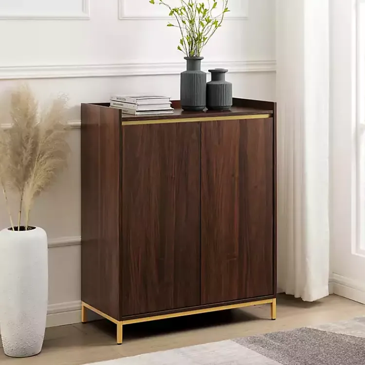 Kirklands Home Dark Walnut Capri 6-Bottle Cubby Cabinet Brown Discount