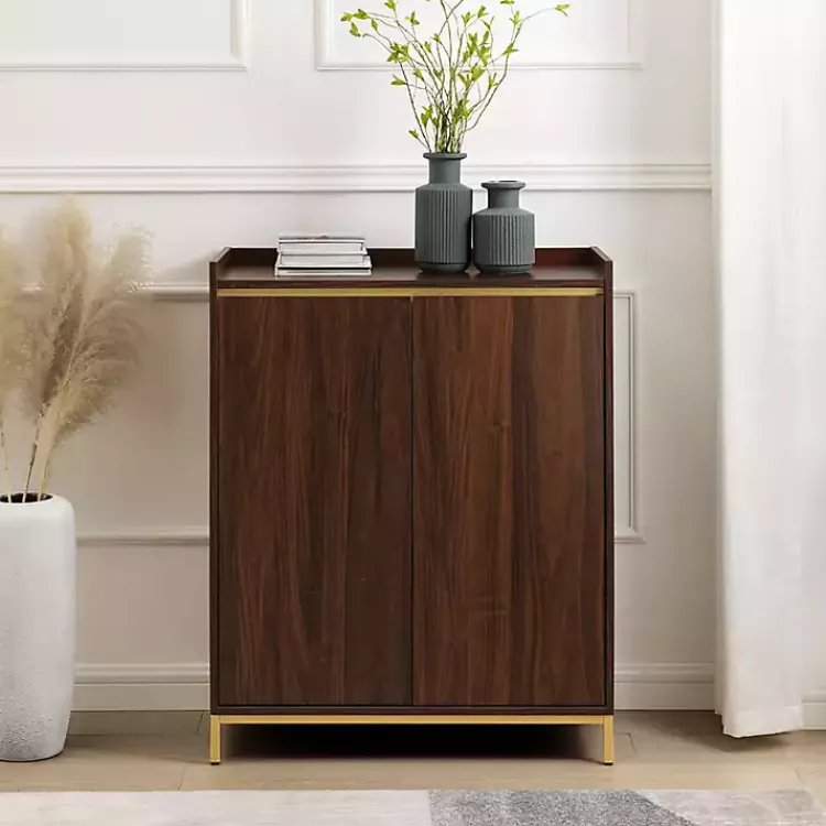 Kirklands Home Dark Walnut Capri 6-Bottle Cubby Cabinet Brown Discount