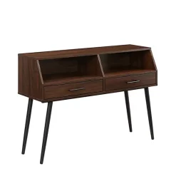 Kirklands Home Dark Walnut 2-Drawer Henry Console Table Brown Sale