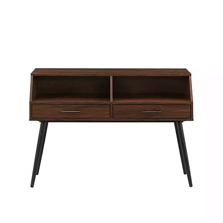 Kirklands Home Dark Walnut 2-Drawer Henry Console Table Brown Sale