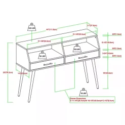 Kirklands Home Dark Walnut 2-Drawer Henry Console Table Brown Sale